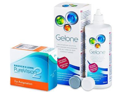 PureVision 2 for Astigmatism (6 lentillas) + Liquido Gelone 360 ml