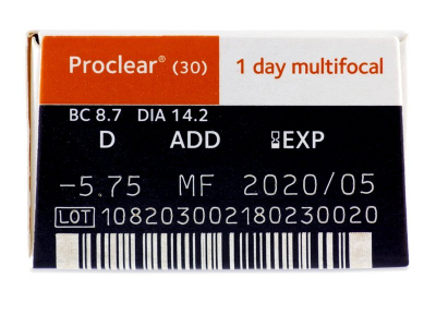 Proclear 1 Day multifocal (30 lentillas) - Previsualización de atributos