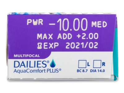 Dailies AquaComfort Plus Multifocal (30 lentillas) - Previsualización de atributos