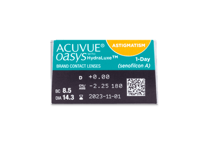 Acuvue Oasys 1-Day with HydraLuxe for Astigmatism (30 lentillas) - Previsualización de atributos