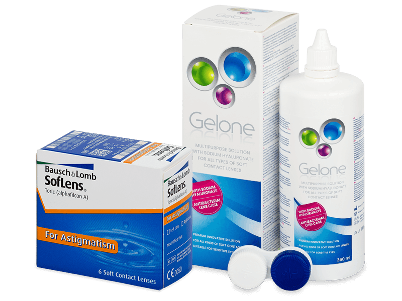 SofLens Toric (6 Lentillas) + Líquido Gelone 360 ml - Pack ahorro