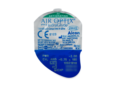 Air Optix plus HydraGlyde for Astigmatism (3 lentillas) - Previsualización del blister