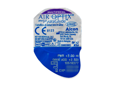 Air Optix plus HydraGlyde Multifocal (3 lentillas) - Previsualización del blister
