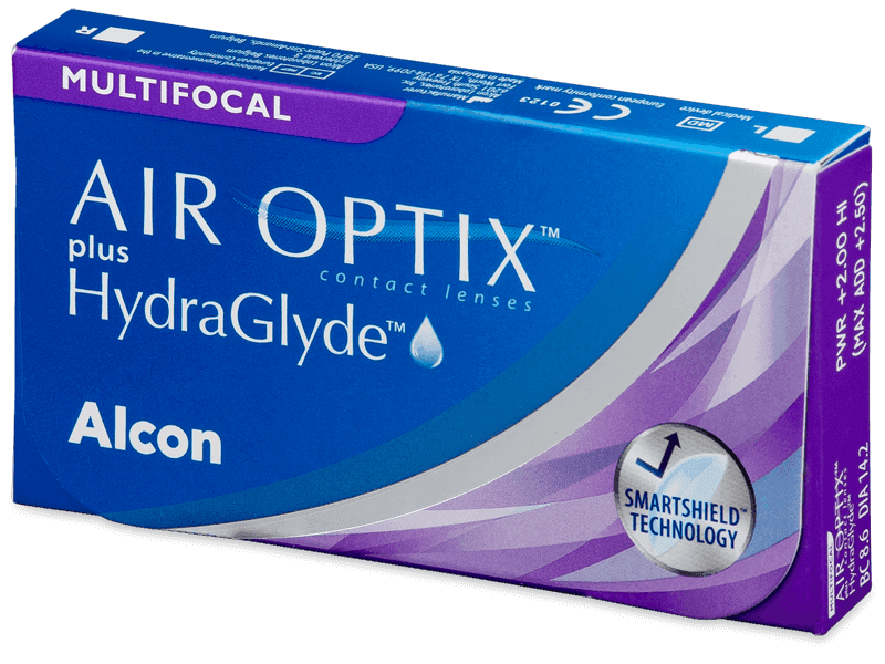 Air Optix plus HydraGlyde Multifocal (3 lentillas) - Lentes de contacto mensuales