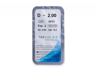 TopVue Air (6 Lentillas) - Previsualización del blister