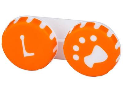 Estuche de lentillas huella - Naranja