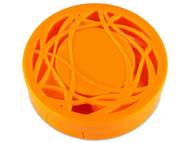 Estuche de lentillas con ornamento - naranja Estuche de lentillas con espejo - Estuche de lentillas con ornamento - naranja