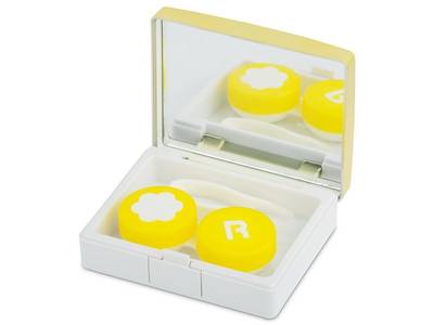 Estuche de lentillas elegante - amarillo