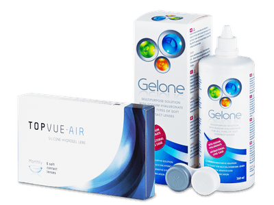 TopVue Air (6 Lentillas) + Líquido Gelone 360 ml