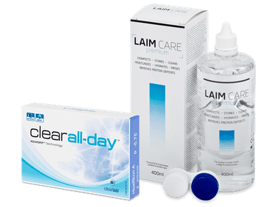 Clear All-Day (6 Lentillas) + Líquido Laim-Care 400 ml - Pack ahorro