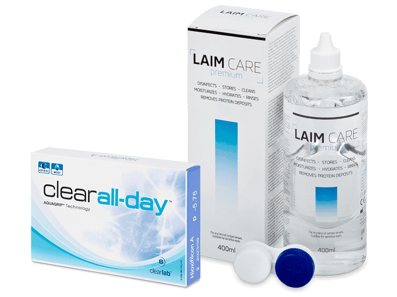 Clear All-Day (6 Lentillas) + Líquido Laim Care 400 ml - Pack ahorro