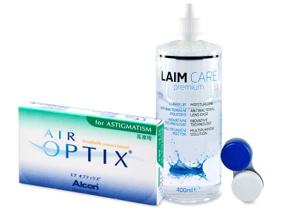 Air Optix for Astigmatism (6 Lentillas) + Líquido Laim-Care 400 ml - Diseño antiguo