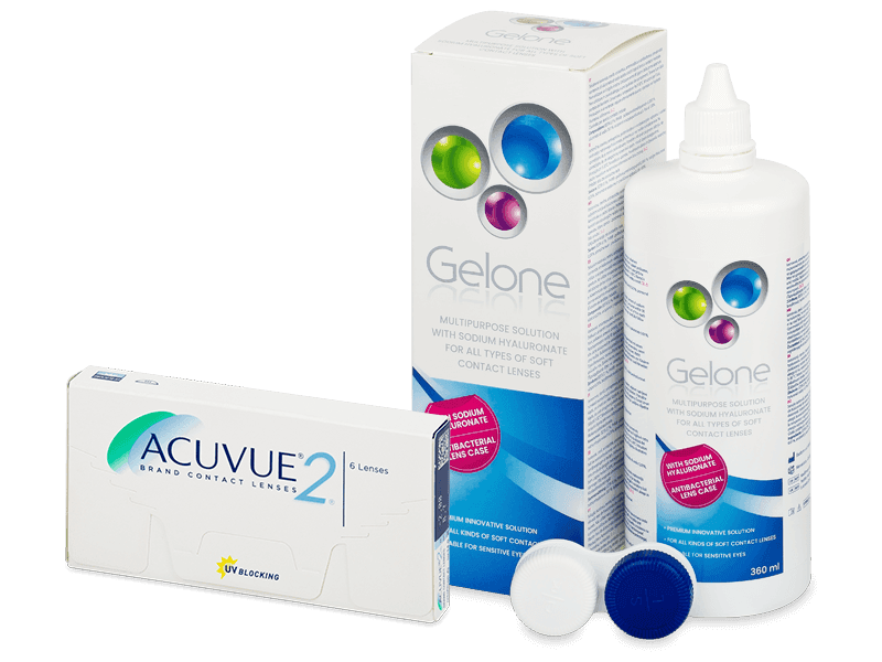 Acuvue 2 (6 lentillas) + Líquido Gelone 360 ml - Pack ahorro