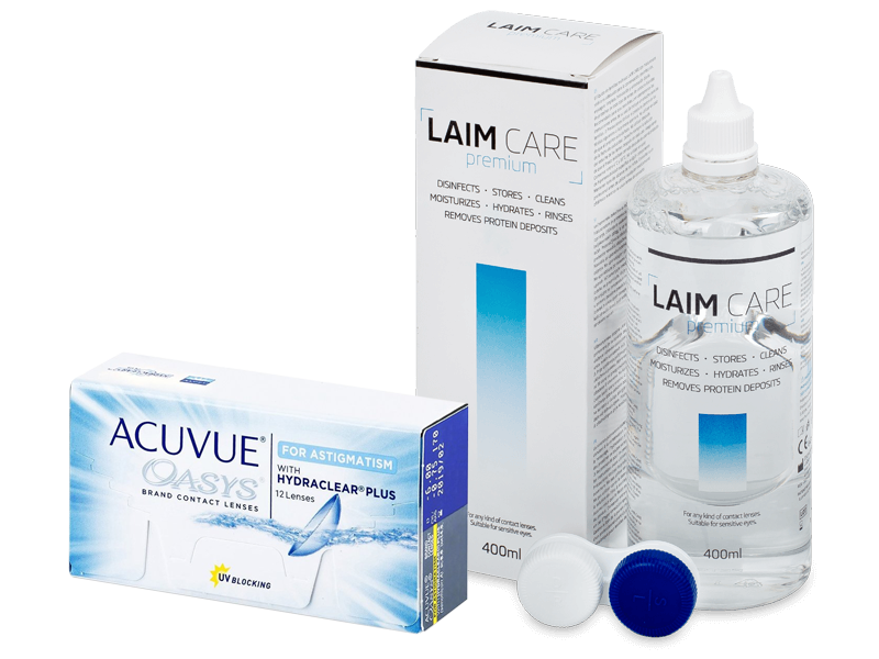 Acuvue Oasys for Astigmatism (12 lentillas) + Líquido Laim-Care 400 ml - Pack ahorro