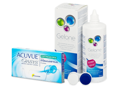 Acuvue Oasys for Presbyopia (6 lentillas) + Líquido Gelone 360 ml