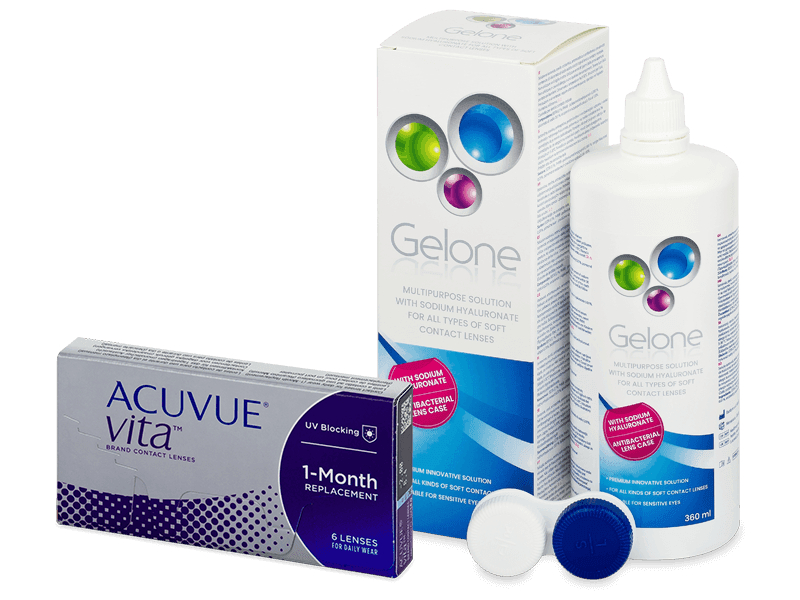 Acuvue Vita (6 lentillas) + Líquido Gelone 360 ml - Pack ahorro