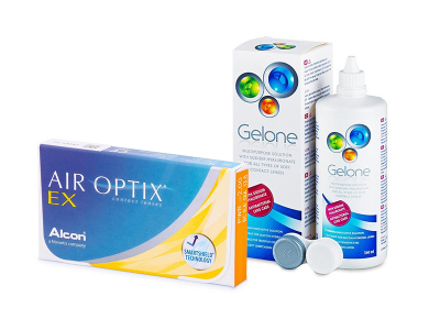 Air Optix EX (3 lentillas) + Líquido Gelone 360 ml