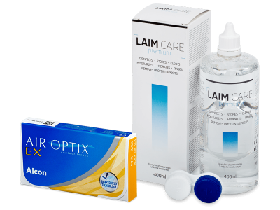 Air Optix EX (3 lentillas) + Líquido Laim-Care 400 ml