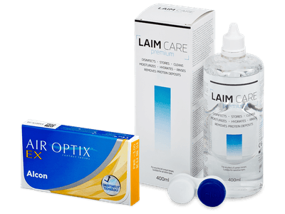 Air Optix EX (3 lentillas) + Líquido Laim-Care 400 ml