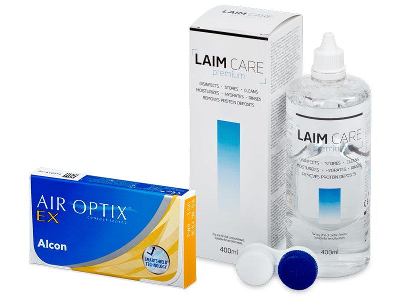 Air Optix EX (3 lentillas) + Líquido Laim-Care 400 ml - Pack ahorro