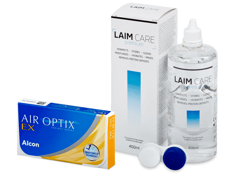 Air Optix EX (3 lentillas) + Líquido Laim Care 400 ml - Pack ahorro