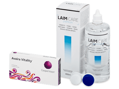 Avaira Vitality (3 lentillas) + Líquido Laim-Care 400 ml