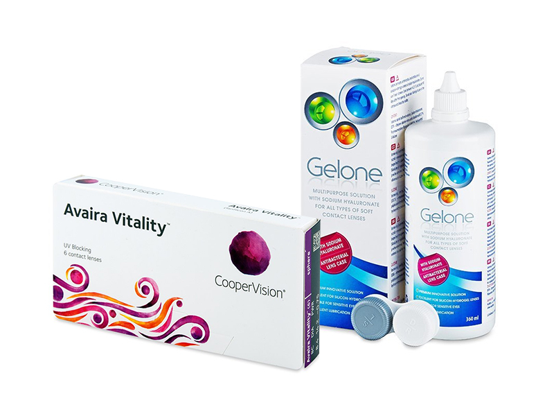 Avaira Vitality (6 lentillas) + Líquido Gelone 360 ml