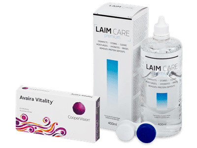 Avaira Vitality (6 lentillas) + Líquido Laim-Care 400 ml