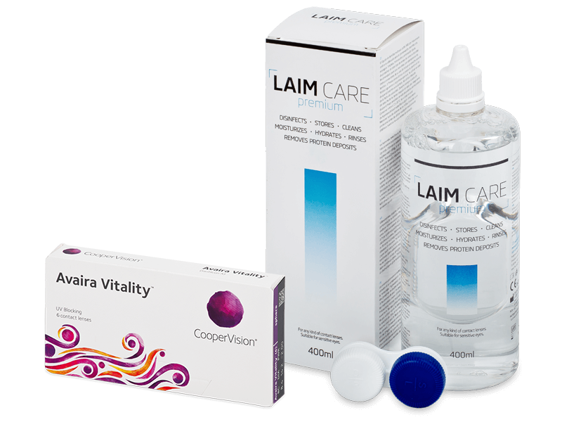 Avaira Vitality (6 lentillas) + Líquido Laim-Care 400 ml - Pack ahorro