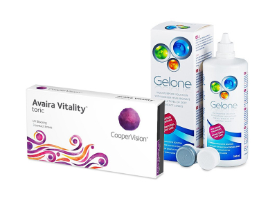 Avaira Vitality Toric (3 lentillas) + Líquido Gelone 360 ml