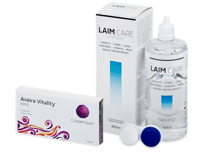 Avaira Vitality Toric (3 lentillas) + Líquido Laim-Care 400 ml