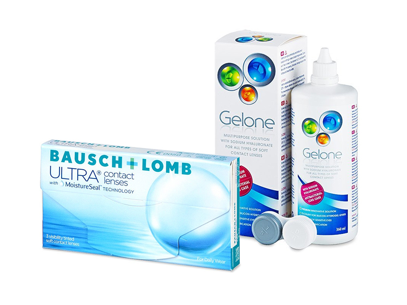 Bausch + Lomb ULTRA (3 lentillas) + Líquido Gelone 360 ml