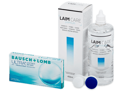 Bausch + Lomb ULTRA (3 lentillas) + Líquido Laim-Care 400 ml