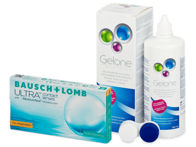 Bausch + Lomb ULTRA for Astigmatism (6 lentillas) + Líquido Gelone 360 ml
