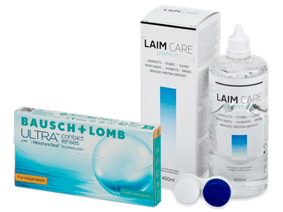 Bausch + Lomb ULTRA for Astigmatism (6 lentillas) + Líquido Laim Care 400 ml