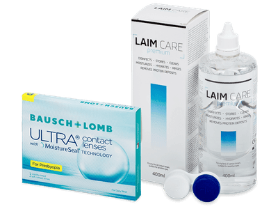 Bausch + Lomb ULTRA for Presbyopia (3 lentillas) + Líquido Laim-Care 400 ml