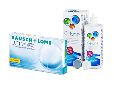 Bausch + Lomb ULTRA for Presbyopia (6 lentillas) + Líquido Gelone 360 ml