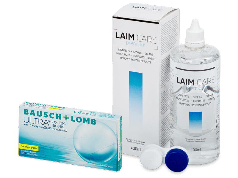 Bausch + Lomb ULTRA for Presbyopia (6 lentillas) + Líquido Laim-Care 400 ml - Pack ahorro