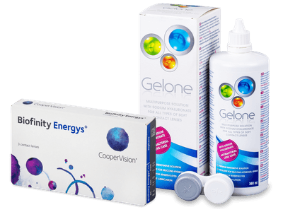 Biofinity Energys (3 lentillas) + Líquido Gelone 360 ml