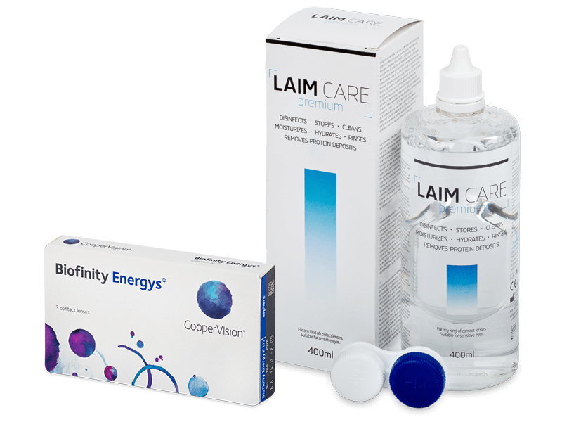 Biofinity Energys (3 lentillas) + Líquido Laim-Care 400 ml - Pack ahorro