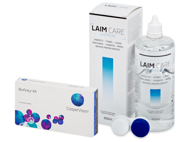 Biofinity XR (3 lentillas) + Líquido Laim-Care 400 ml - Pack ahorro