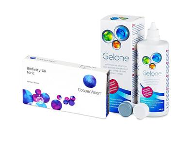 Biofinity XR Toric (3 lentillas) + Líquido Gelone 360 ml