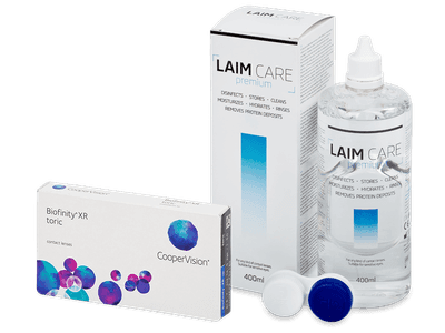 Biofinity XR Toric (3 lentillas) + Líquido Laim-Care 400 ml