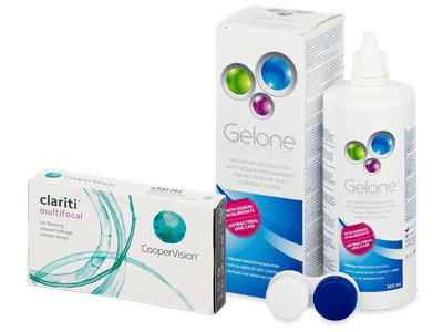 Clariti Multifocal (6 lentillas) + Líquido Gelone 360 ml