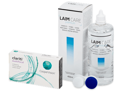 Clariti Multifocal (6 lentillas) + Líquido Laim-Care 400 ml