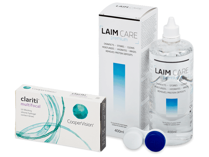 Clariti Multifocal (6 lentillas) + Líquido Laim Care 400 ml - Pack ahorro