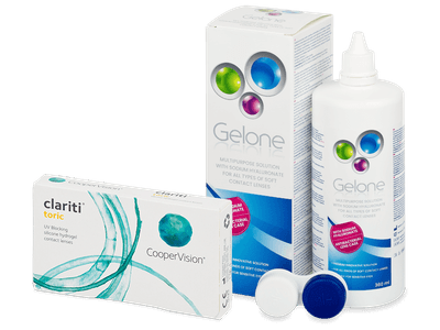 Clariti Toric (6 lentillas) + Líquido Gelone 360 ml