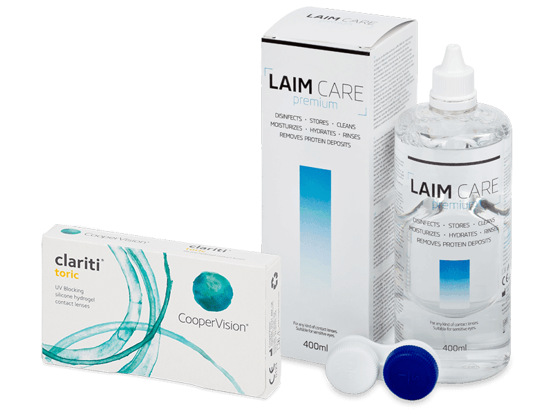 Clariti Toric (6 lentillas) + Líquido Laim Care 400 ml - Pack ahorro