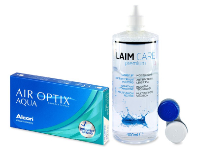 Air Optix Aqua (6 lentillas) + Líquido Laim-Care 400 ml