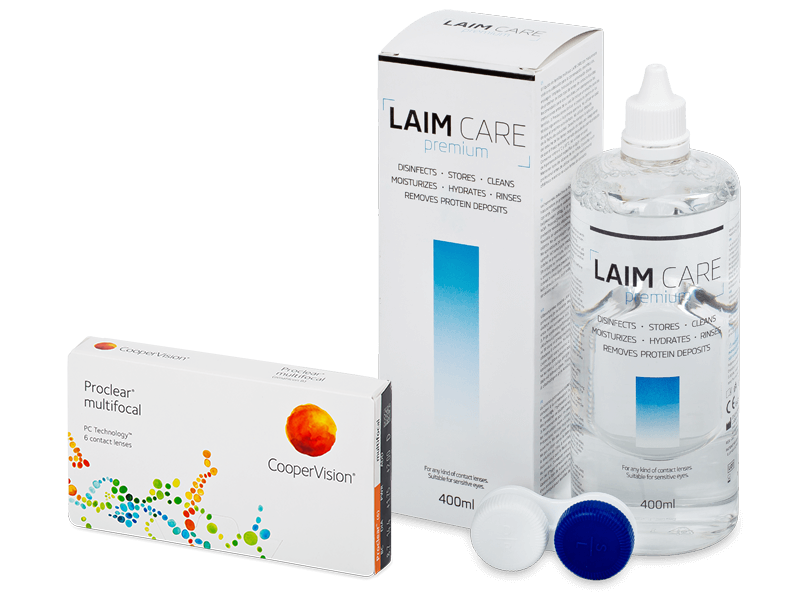 Proclear Multifocal (6 lentillas) + Líquido Laim-Care 400 ml - Pack ahorro